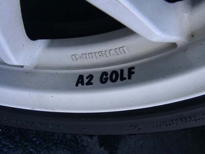 The sticker is A2 Gundan which is Japanese owners' club of Golf Mk2