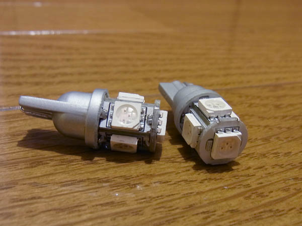 自動車用LED アンバー色LED T10