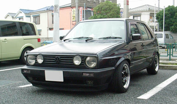 VW GOLF MK2 carbon fiber looked, Mk2 Grille Spoiler for 4 lamps