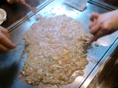 Monja-yaki and okonomi-yaki