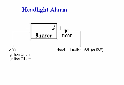 head light alarm circuit